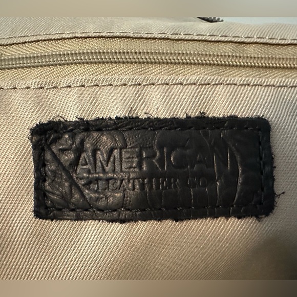 Black Embossed Leather Backpack - Picture 5 of 9